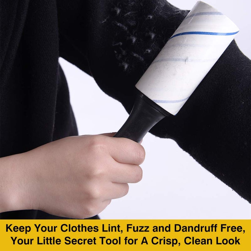 TIANBO FIRST Extra Sticky Lint Rollers for Pet Hair Small Pet Hair Rollers Dog Cat Fuzz Clean Removal Rolls Easy Tear Sticky Lint Roller Removers for Clothes Couch Furniture, 450 Sheets Total, 5 Packs - Image 2